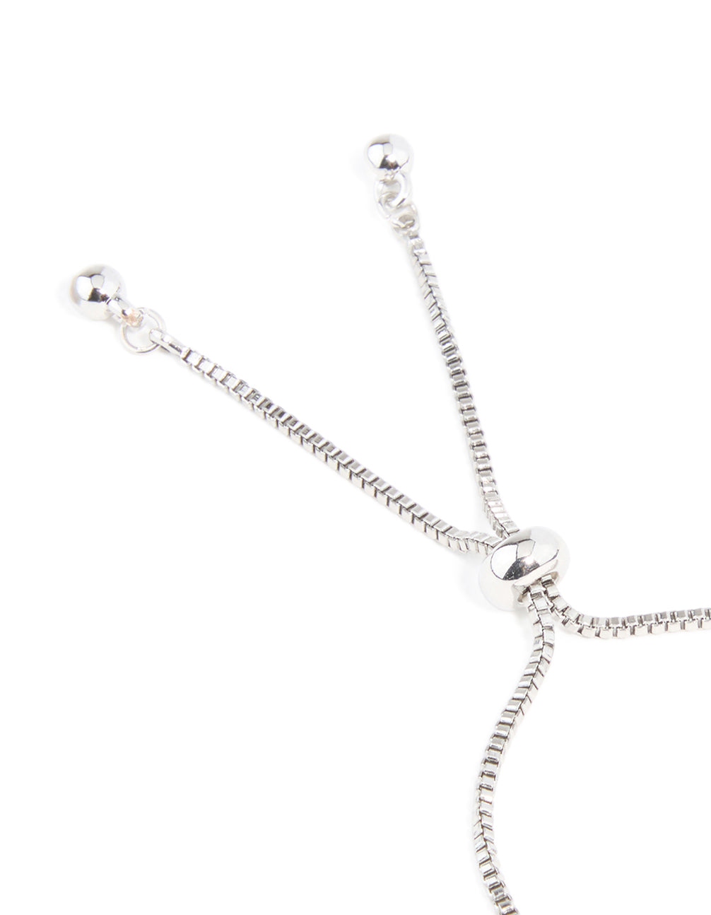 Silver Cubic Zirconia 4-Petal Flower Toggle Bracelet