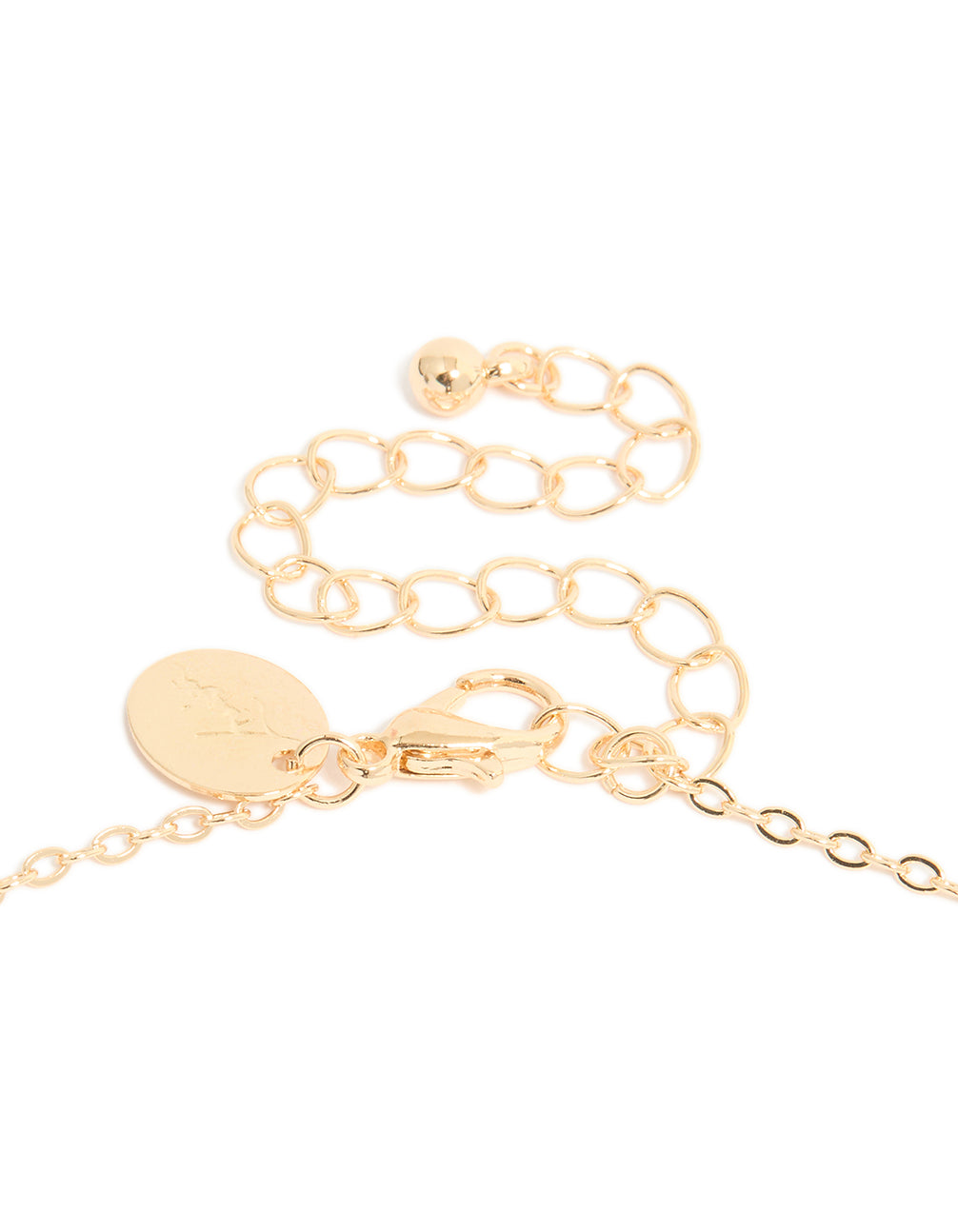 Gold Diamante Vintage Cross Pendant Necklace