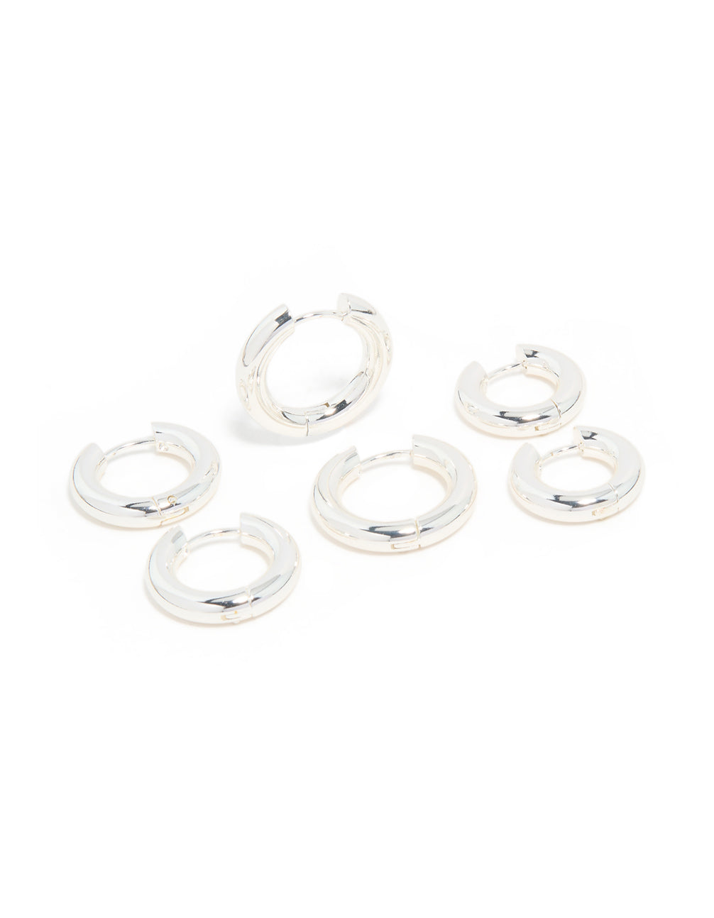 Waterproof Stainless Steel Thick Clicker Earrings 3-Pack