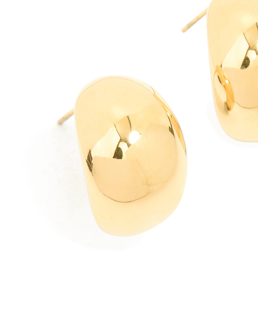 Waterproof Gold Plated Stainless Steel Chunky Stud Earrings