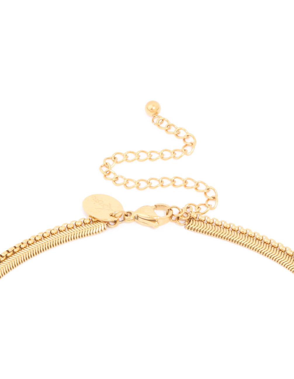 Waterproof Gold Plated Stainless Steel Snake Chain Layered Necklace