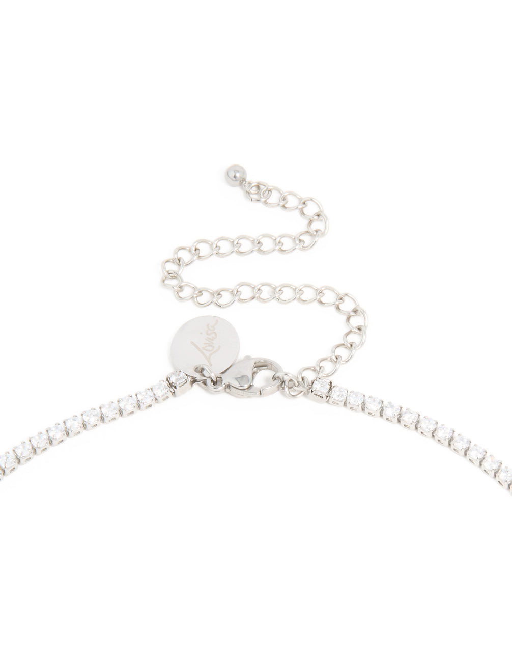 Waterproof Stainless Steel Cubic Zirconia Tennis Necklace