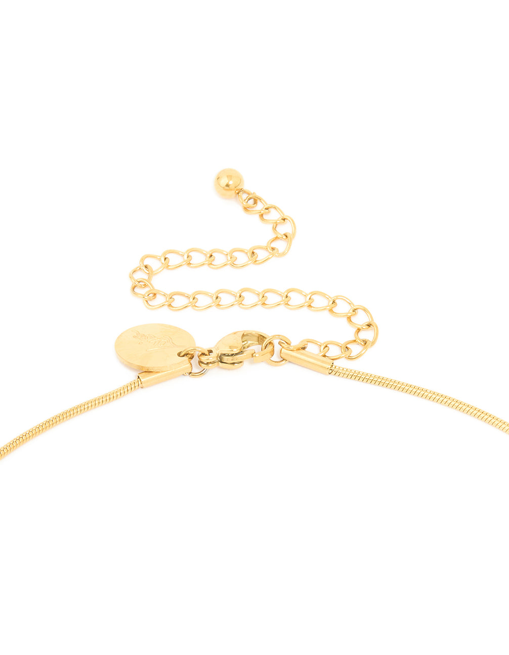Waterproof Gold Plated Stainless Steel Pull Through Lariat Necklace