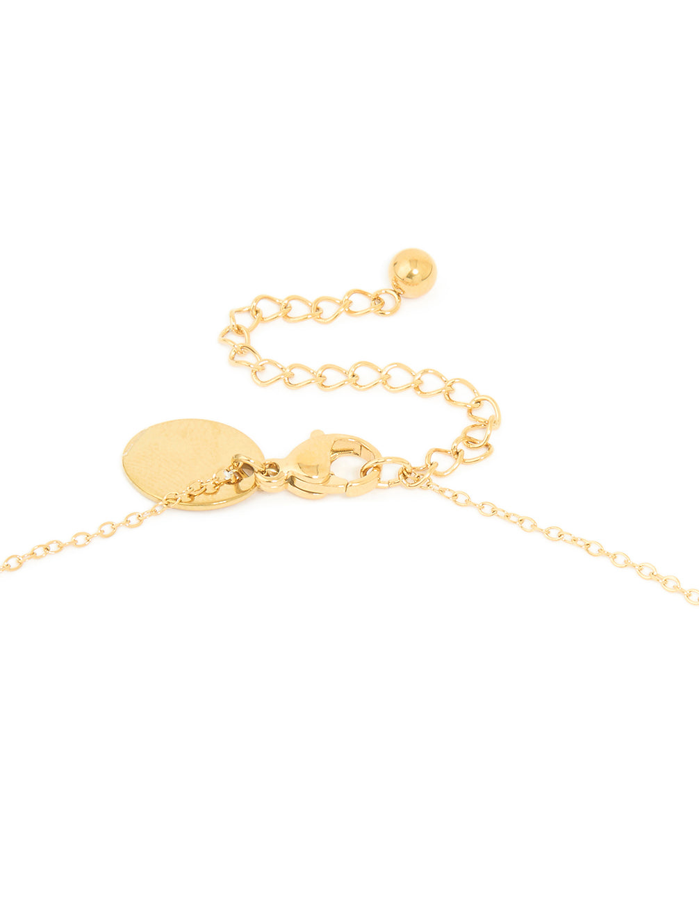 Waterproof Gold Plated Stainless Steel Cubic Zirconia Y-Necklace