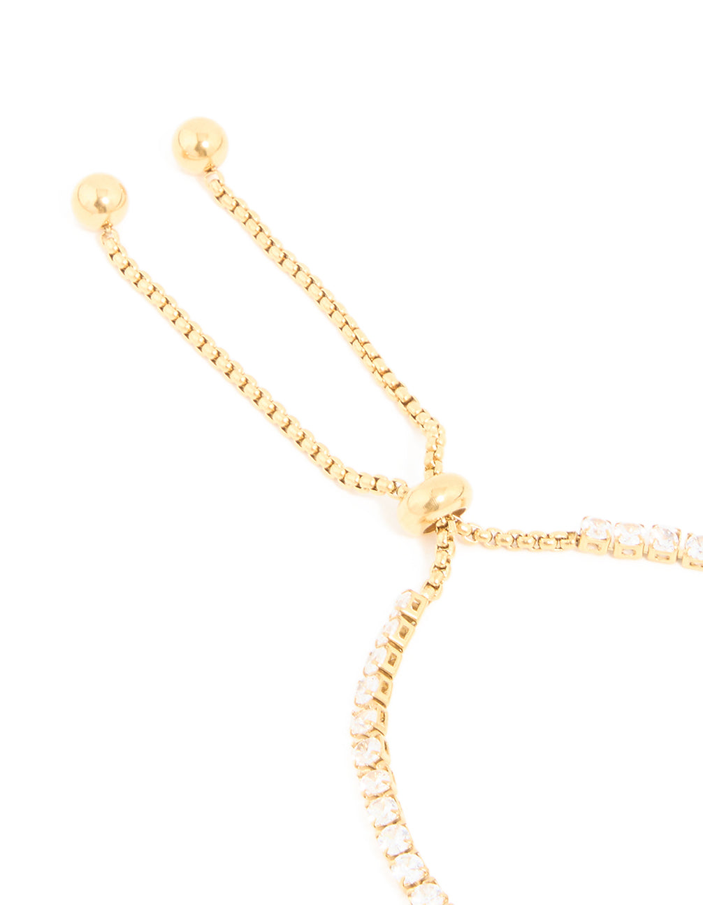 Waterproof Gold Plated Stainless Steel Cubic Zirconia Tennis Toggle Bracelet