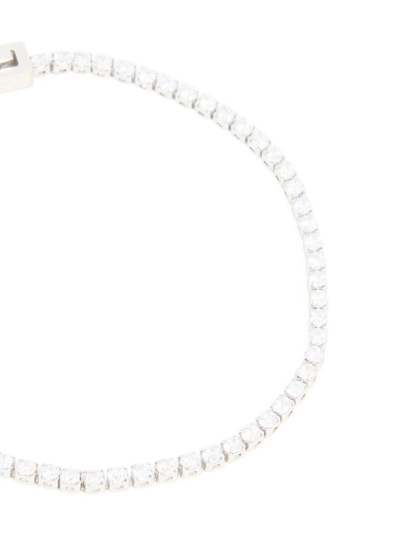 Waterproof Stainless Steel Cubic Zirconia Tennis Bracelet