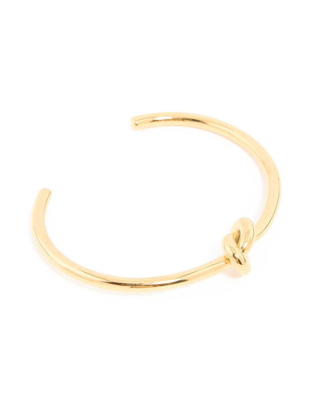 Waterproof Gold Plated Stainless Steel Basic Knotted Wrist Cuff