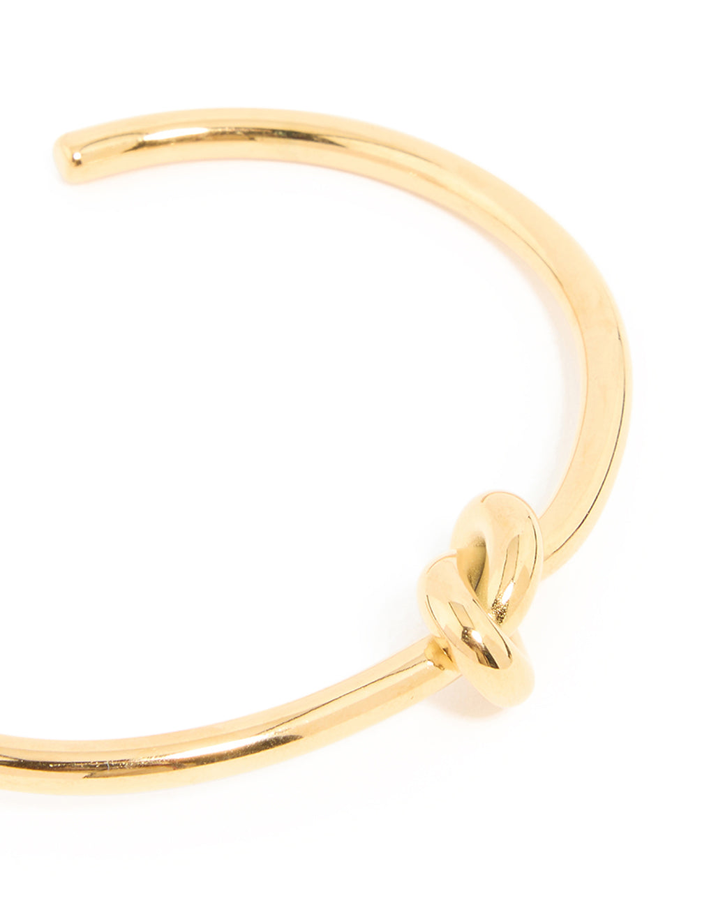 Waterproof Gold Plated Stainless Steel Basic Knotted Wrist Cuff