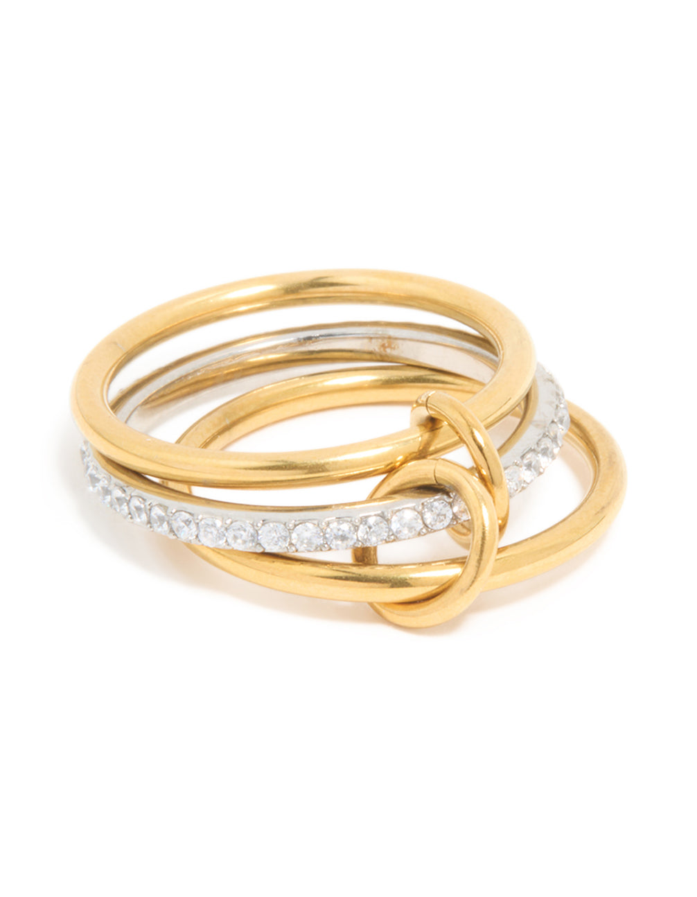 Waterproof Gold Plated Stainless Steel Rondell Spinner Ring