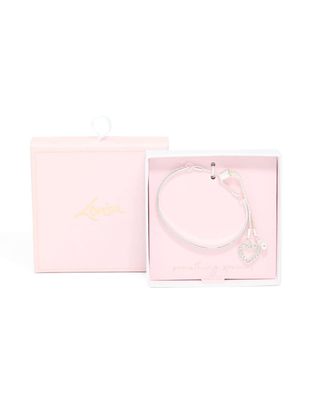 Silver Glitter Toggle Bangle