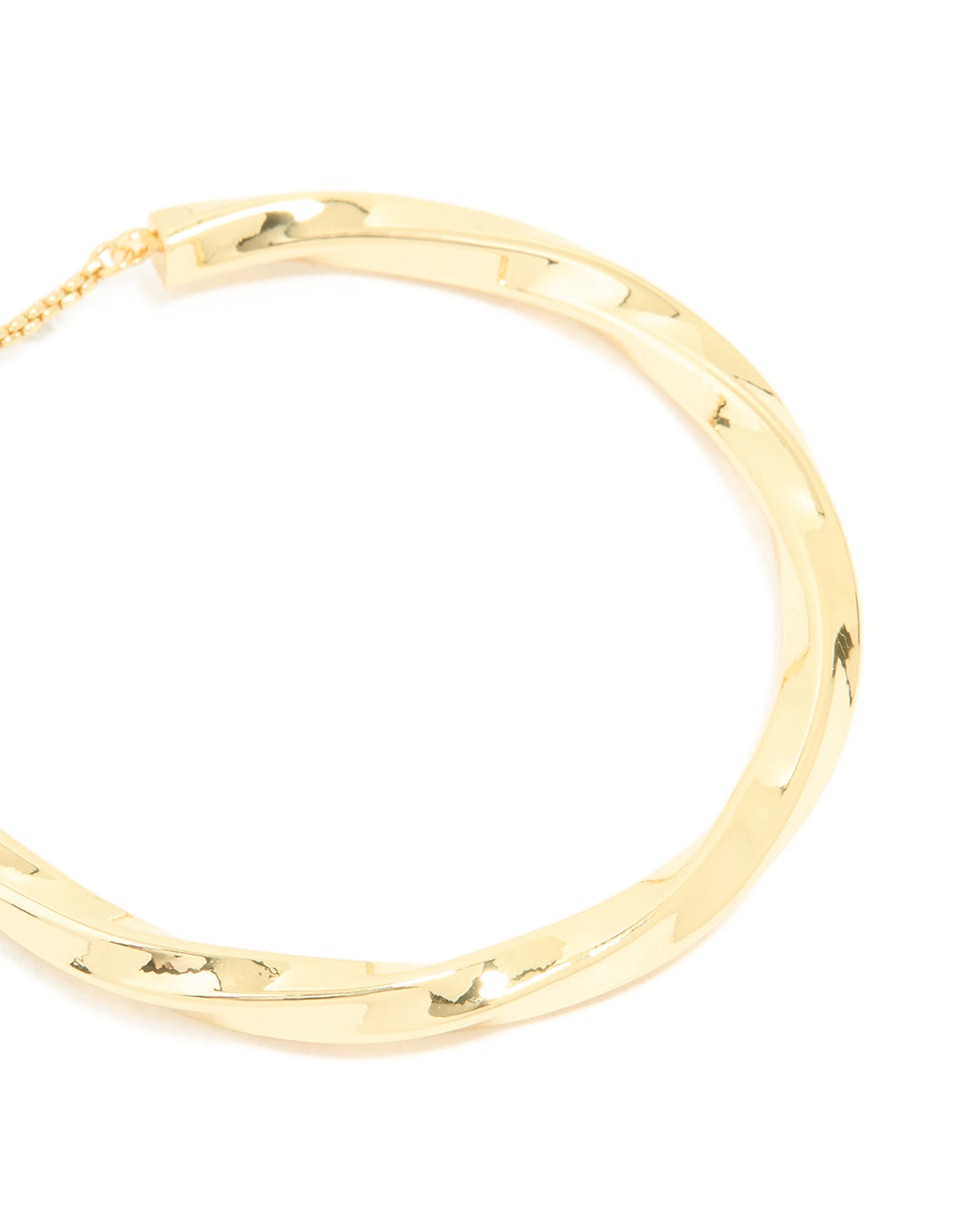 Gold Plated Twisted Toggle Bangle