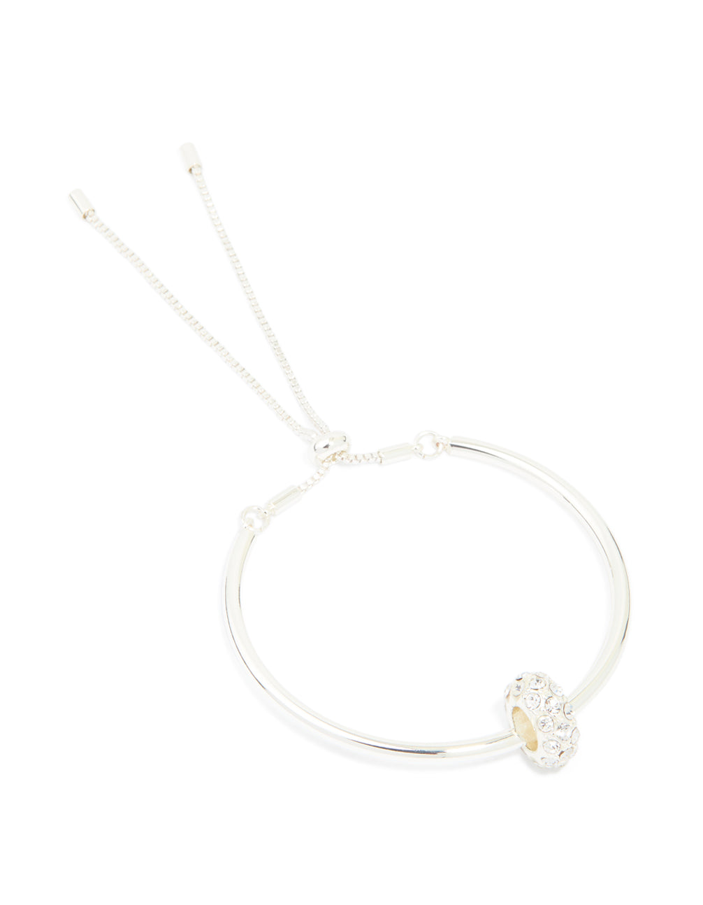 Silver Rondell Toggle Bangle