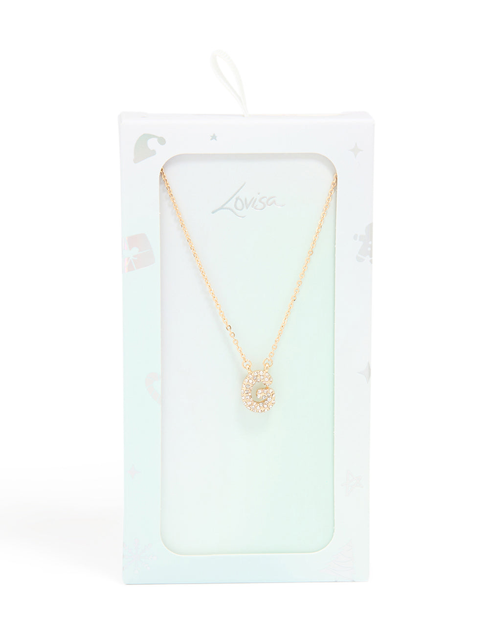 Kids Gold Cubic Zirconia Letter G Necklace