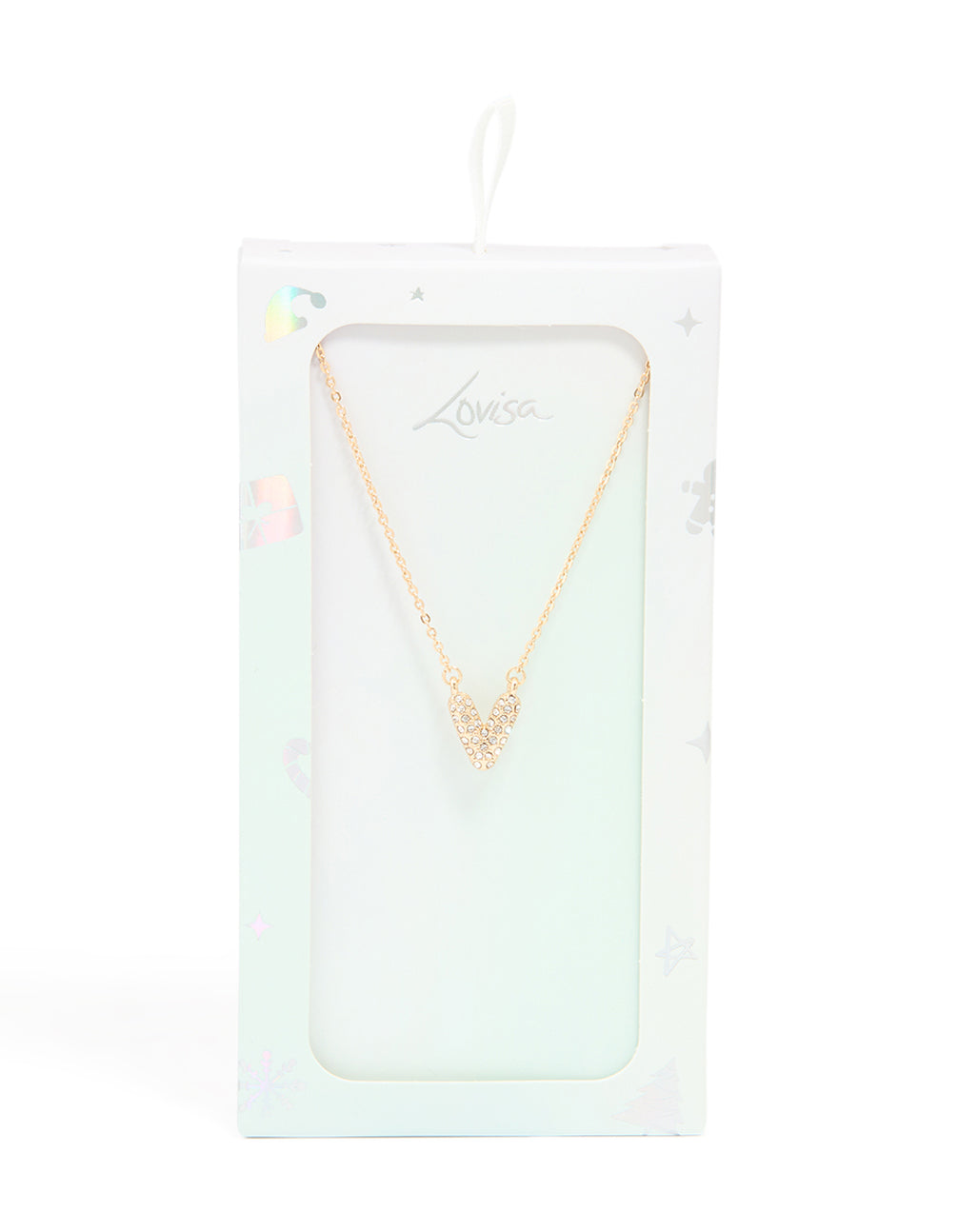 Kids Gold Cubic Zirconia Letter V Necklace