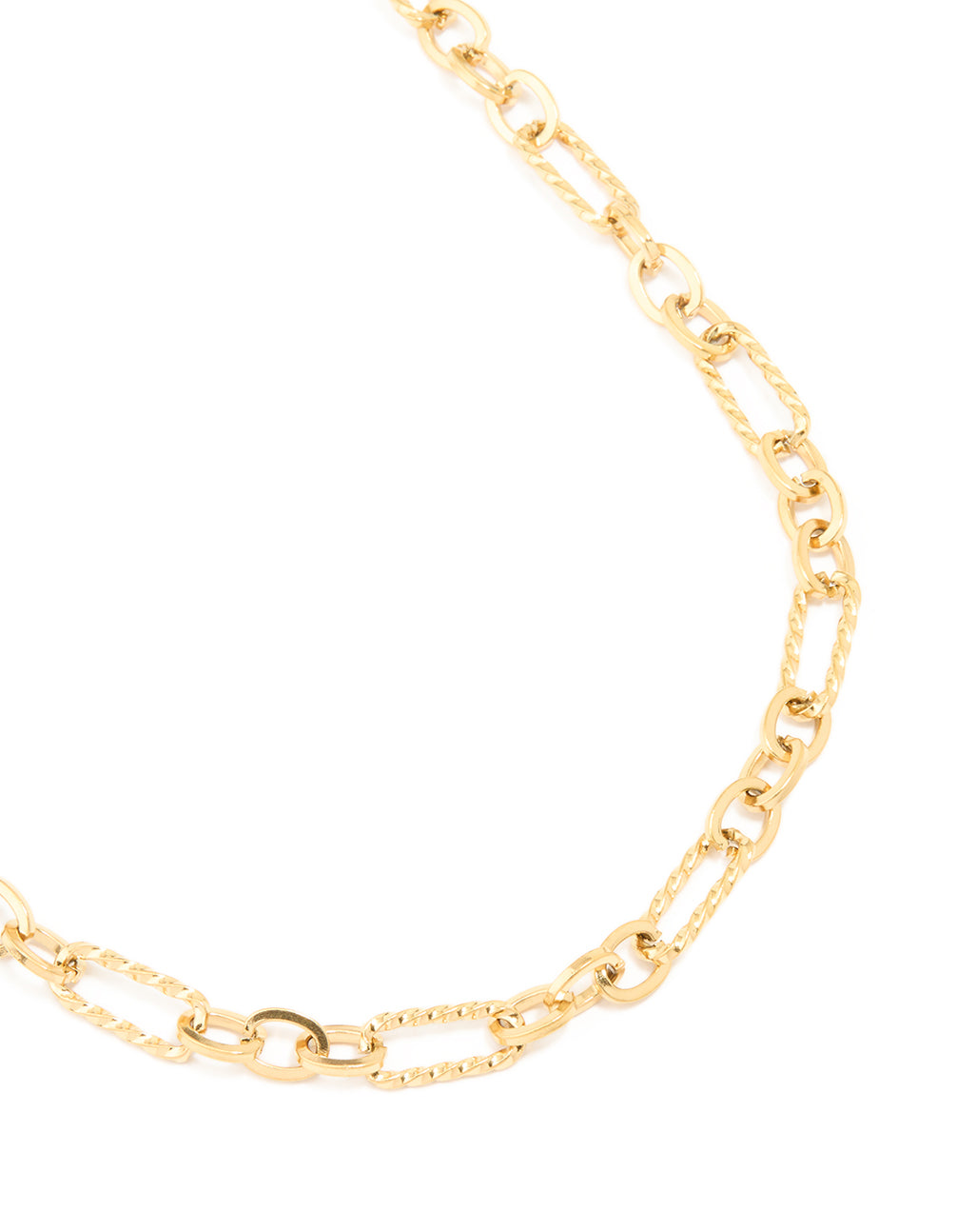 Waterproof Gold Plated Stainless Steel Multi-Link Chain Necklace