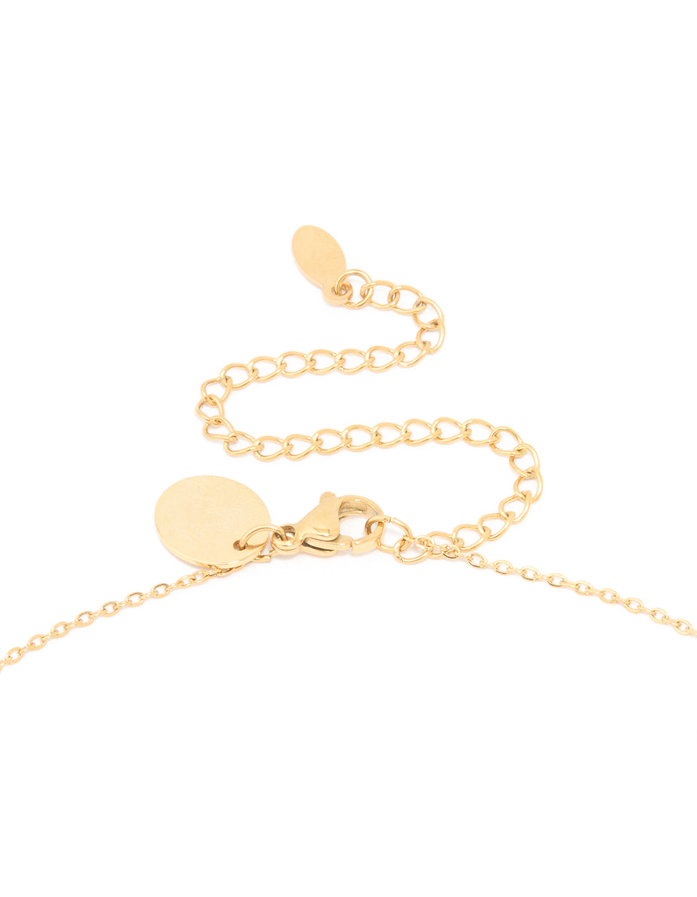 Waterproof Gold Plated Stainless Steel Cubic Zirconia Libra Zodiac Sign Necklace