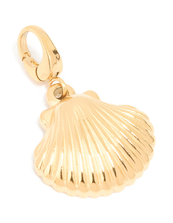 Waterproof Gold Plated Stainless Steel Shell Charm