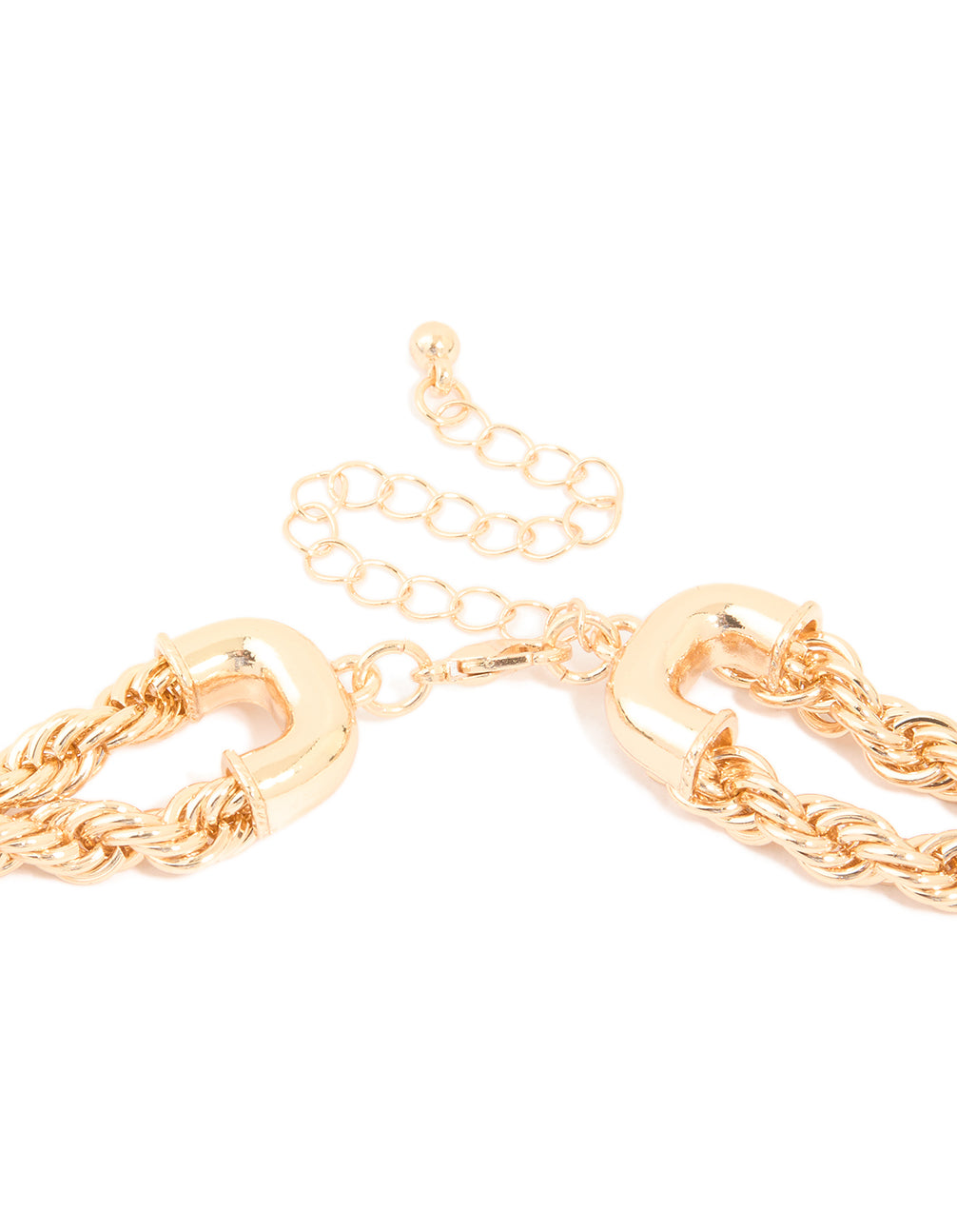 Gold Twisted Chain Layered Necklace