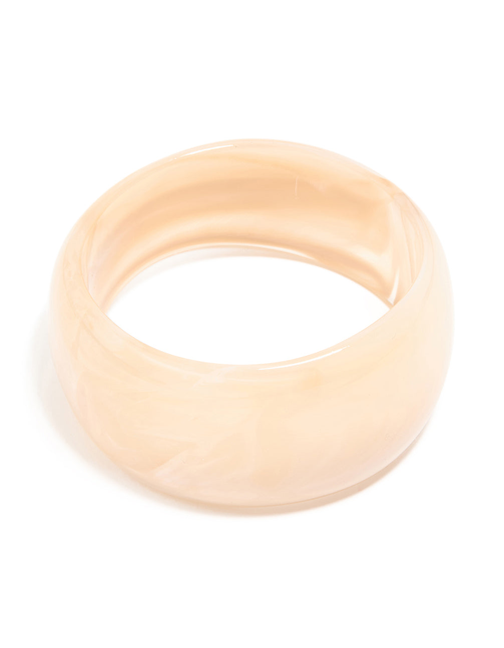 Neutral Marble Acrylic Large Bangle