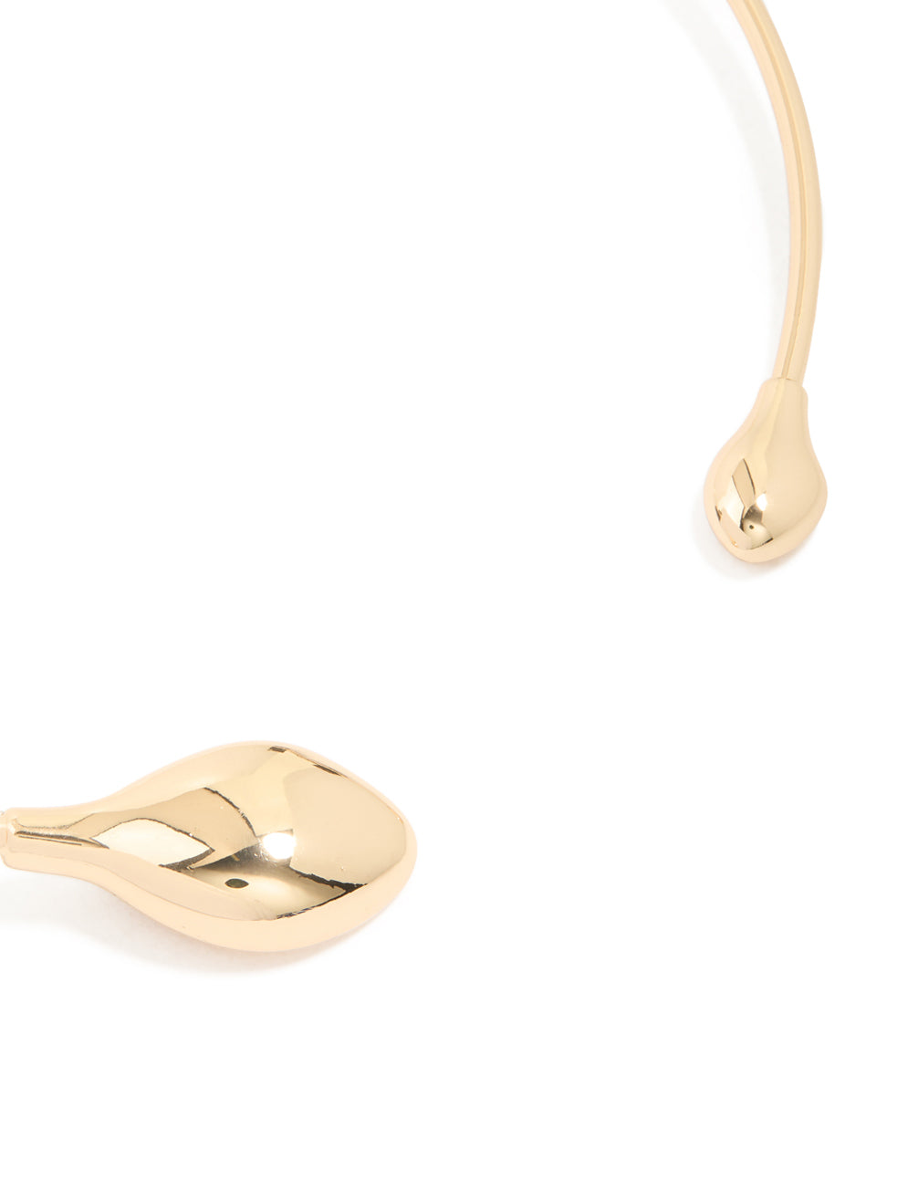 Gold Teardrop Torque Choker Necklace