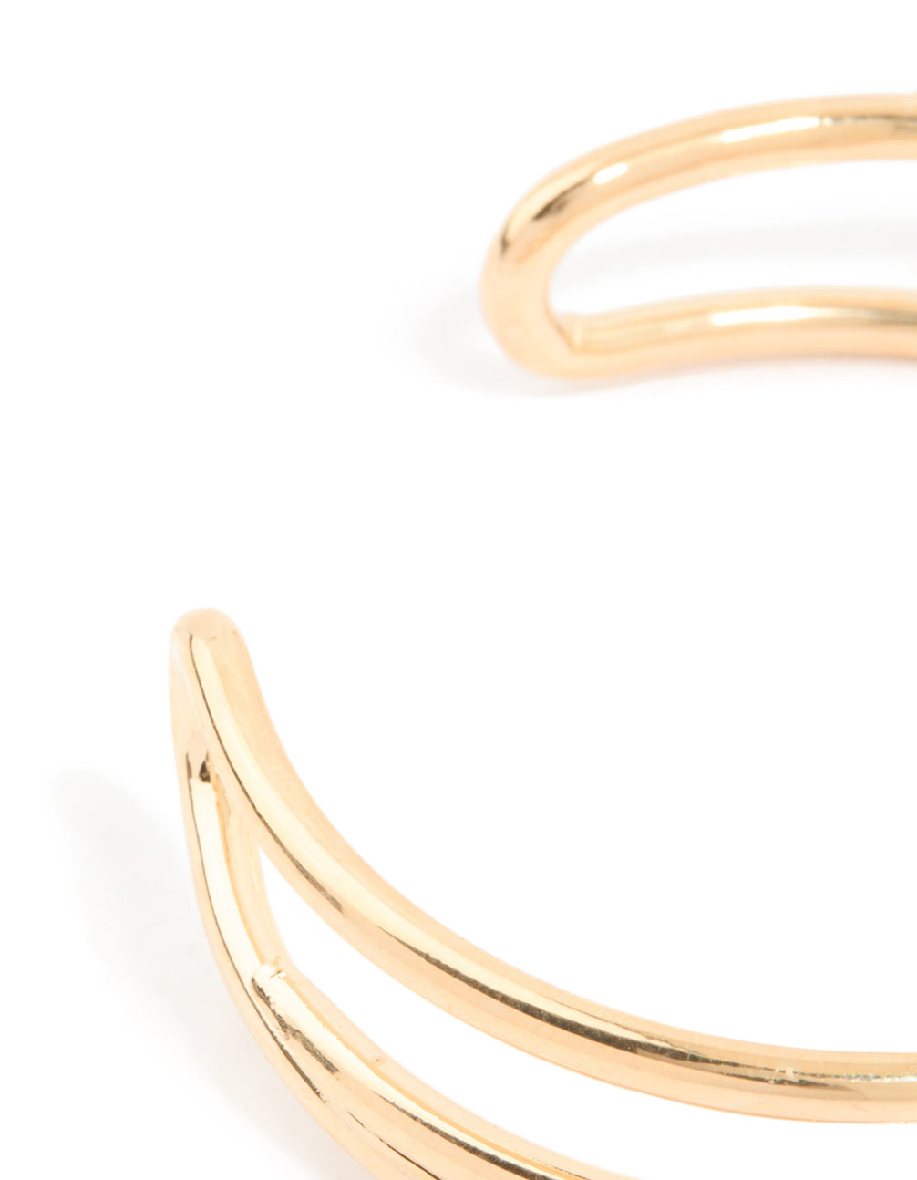 Gold Wire Lines Wrist Cuff