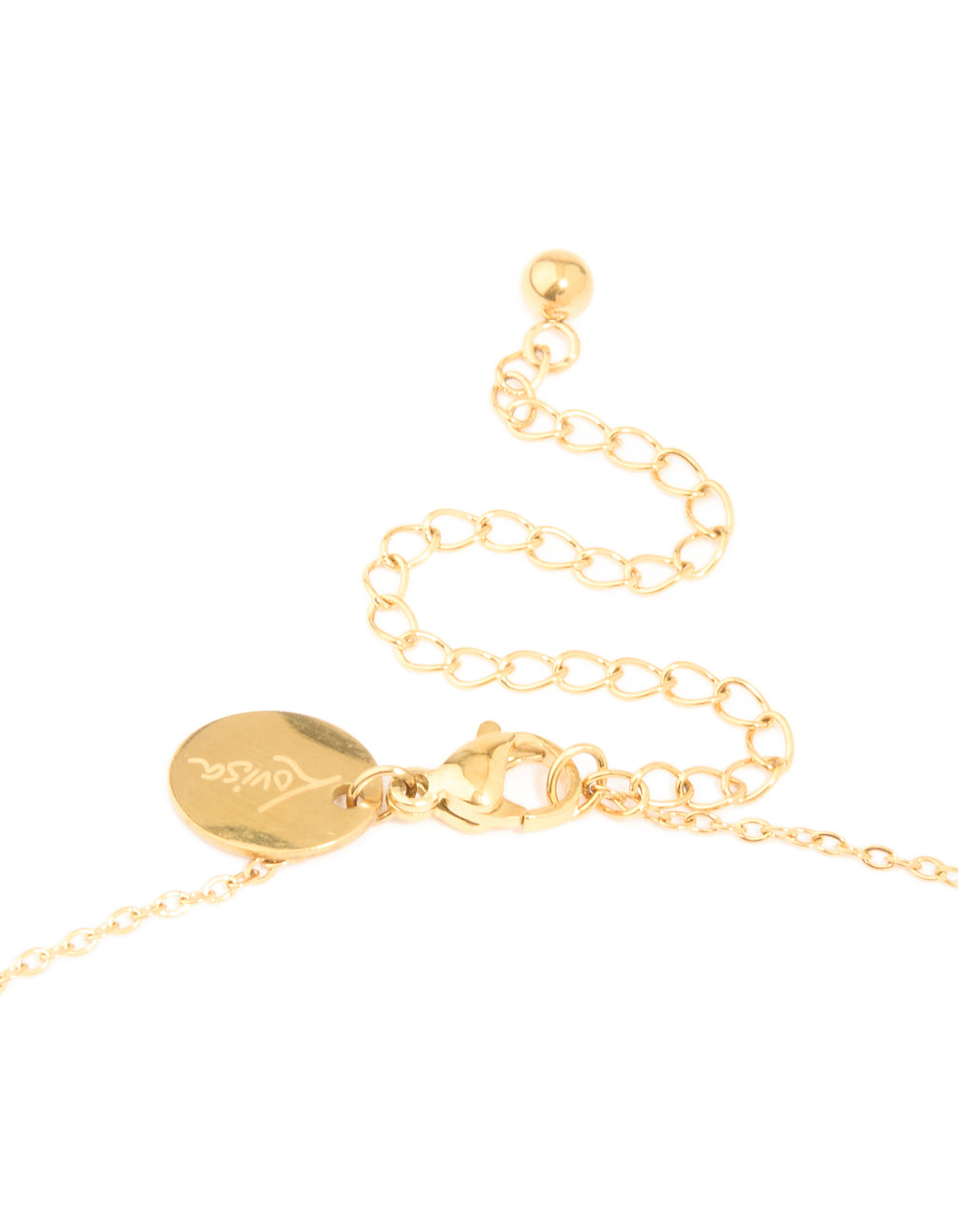 Waterproof Gold Plated Stainless Steel Textured Heart Pendant Necklace
