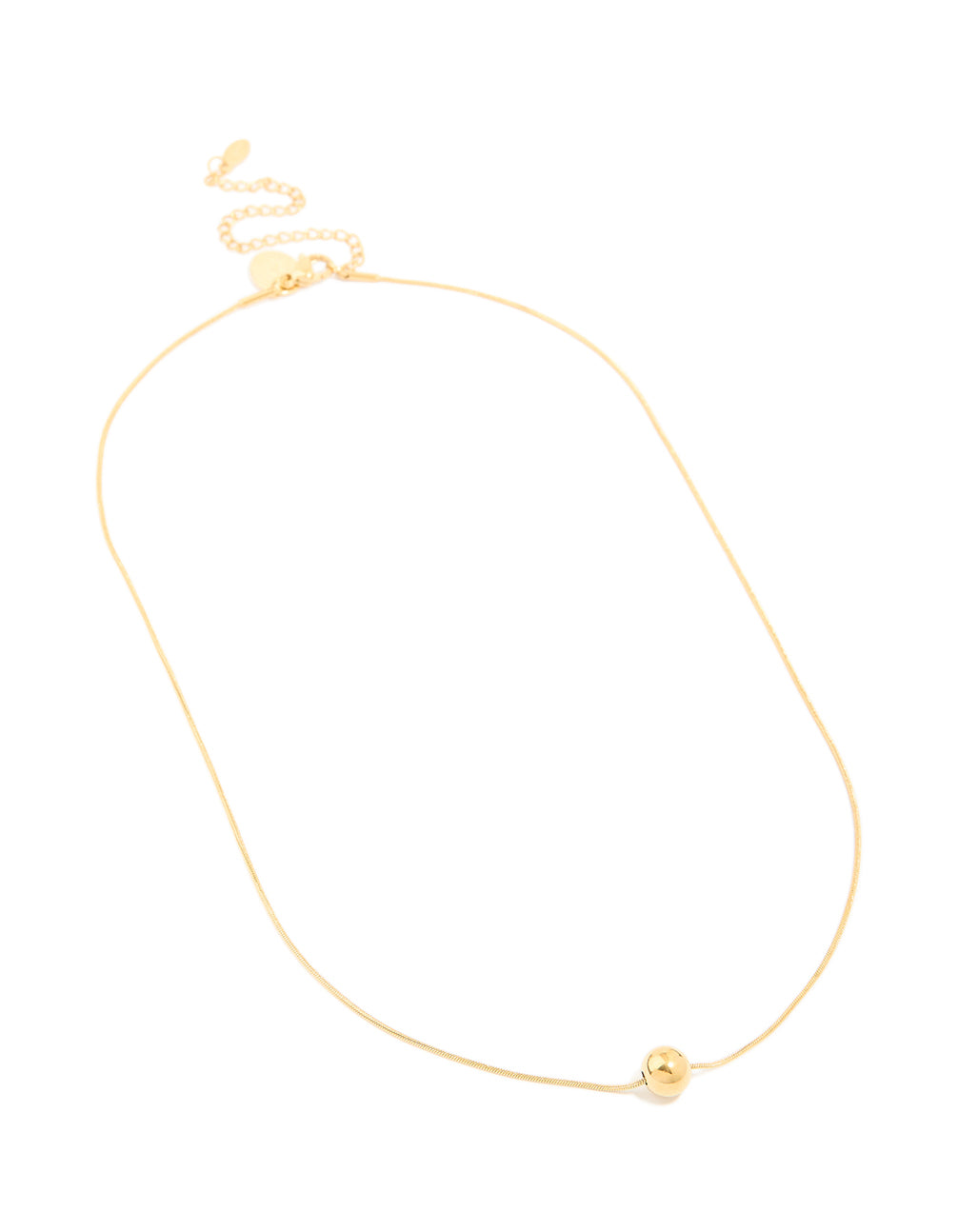 Waterproof Gold Plated Stainless Steel Threaded Ball Necklace