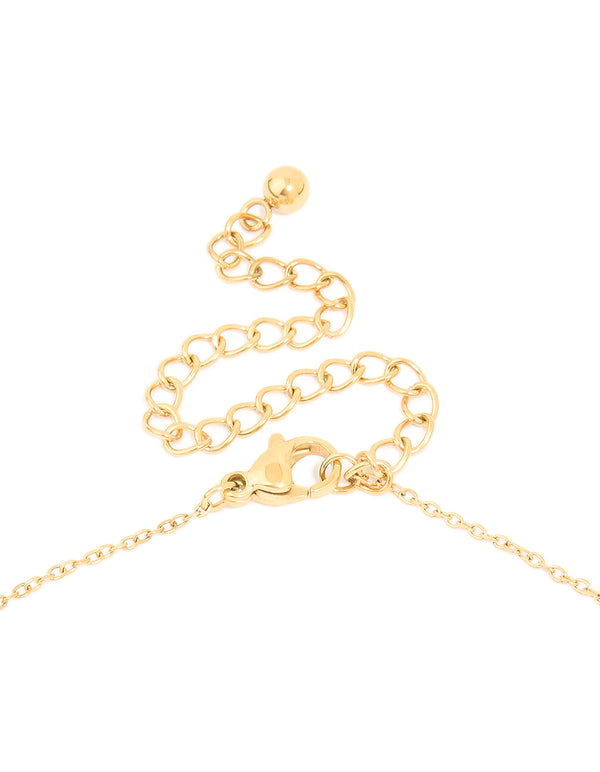 Waterproof Gold Plated Stainless Steel Mini Cherry Charms Necklace