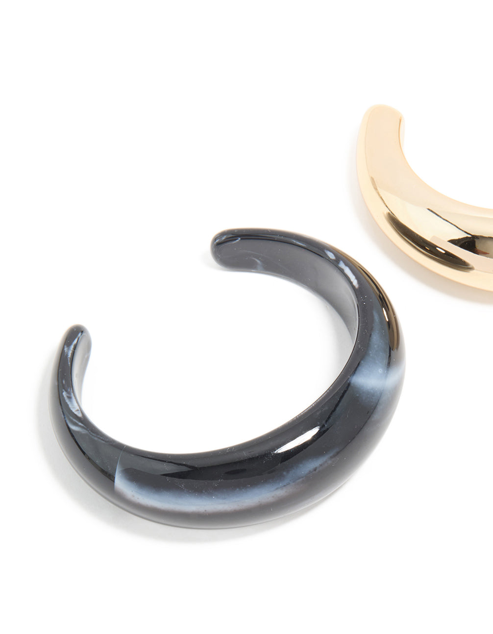 Gold & Black Acrylic Wrist Cuffs 2-Pack