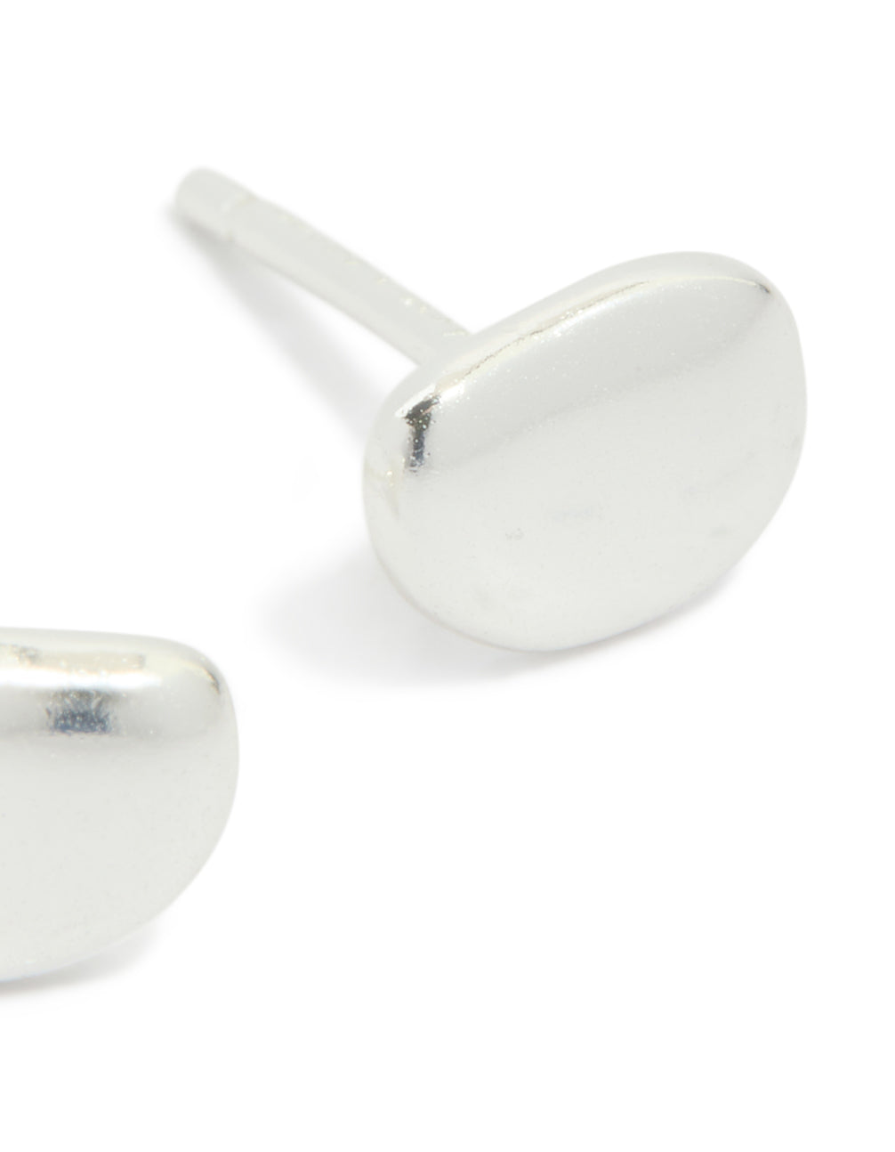Sterling Silver Pebble Stud Earrings
