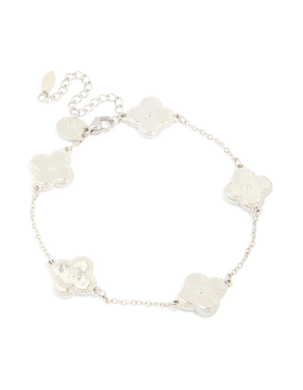 Mens Waterproof Stainless Steel Classic Clover Chain Bracelet