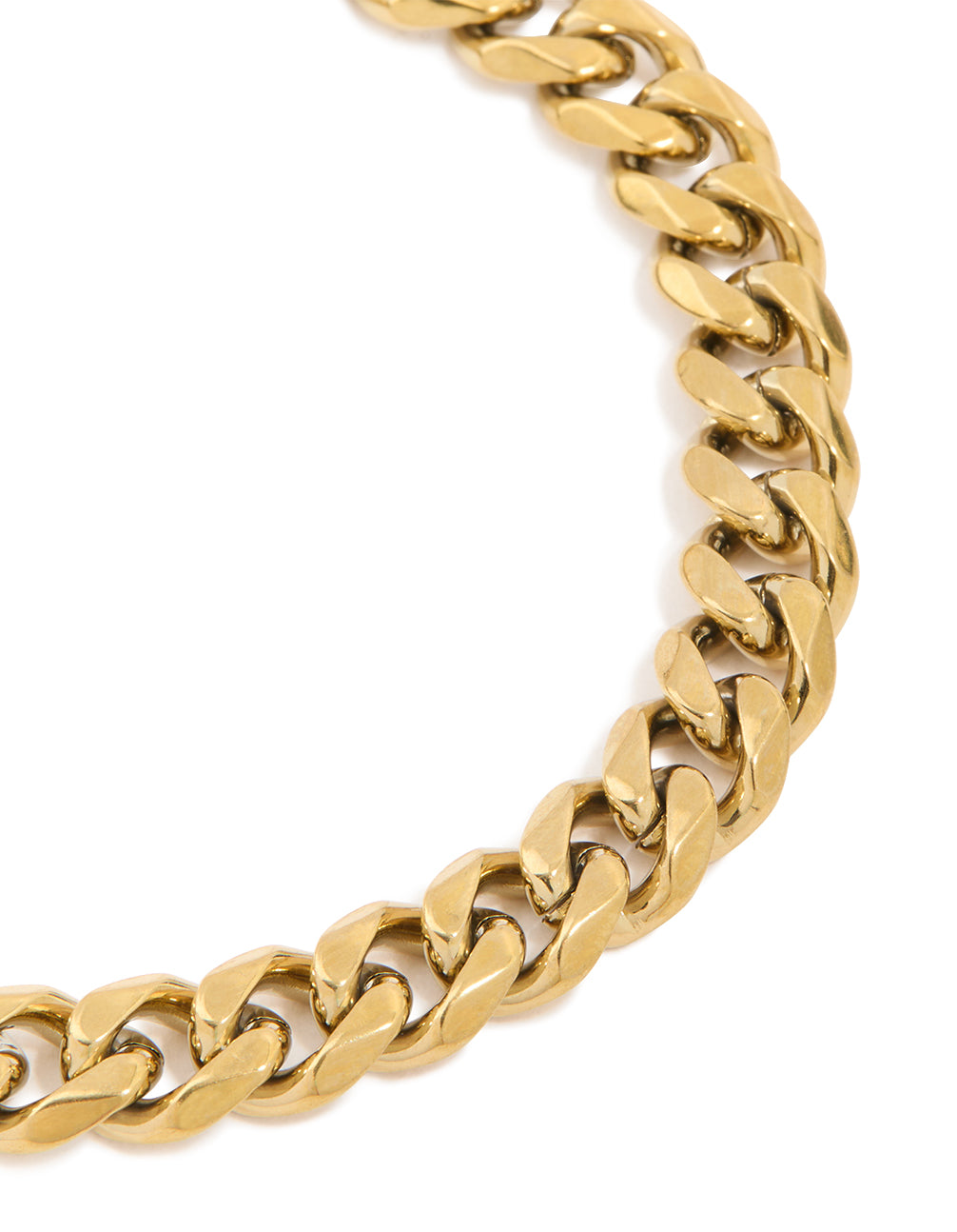 Mens Waterproof Gold Plated Stainless Steel Small Miami Cuban Link Bracelet