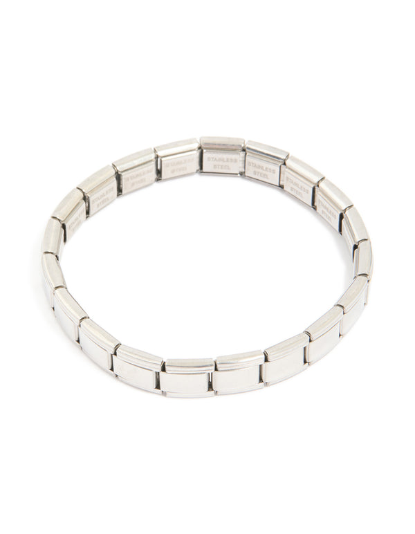 Mens Waterproof Stainless Steel Stretch Link Chain Bracelet