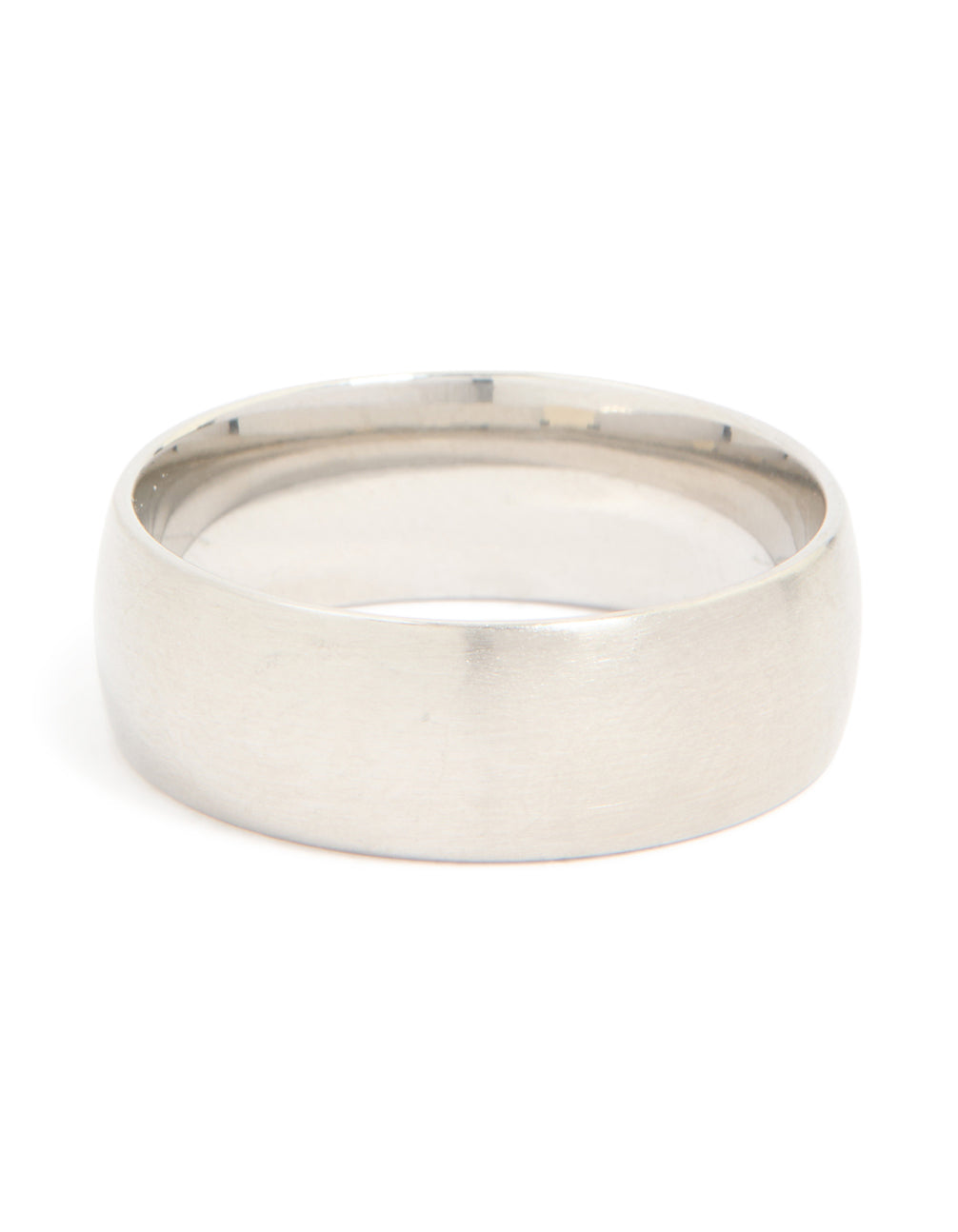 Mens Waterproof Stainless Steel Brushed Wide Band Ring