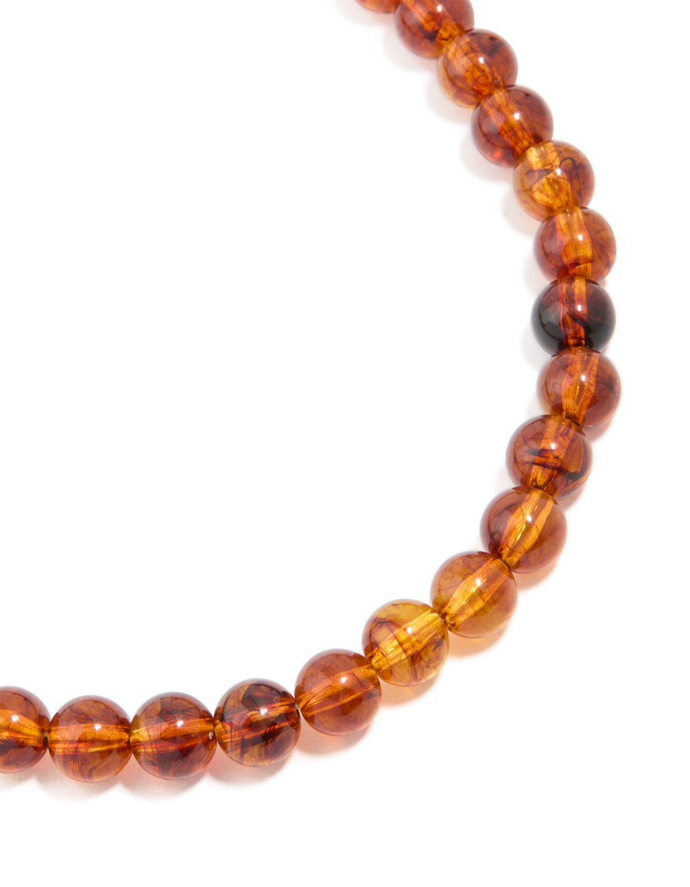 Brown Acrylic Beaded Necklace