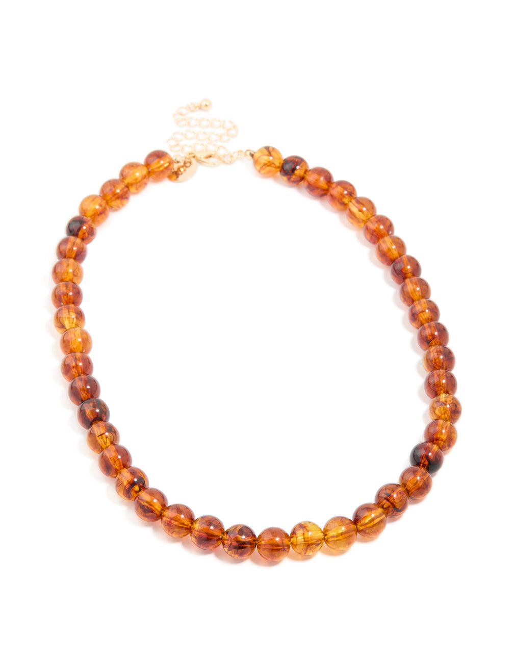 Brown Acrylic Beaded Necklace