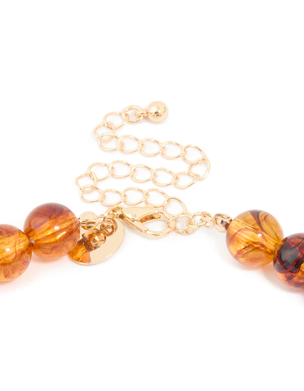 Brown Acrylic Beaded Necklace