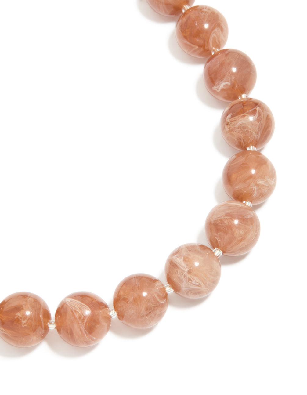 Brown Acrylic Beaded Necklace
