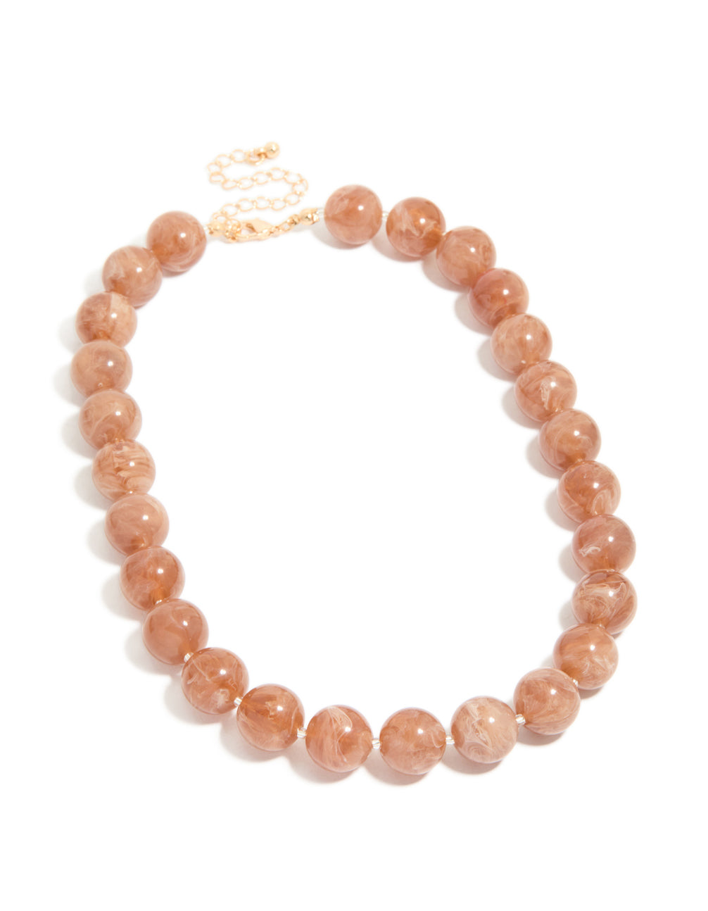 Brown Acrylic Beaded Necklace