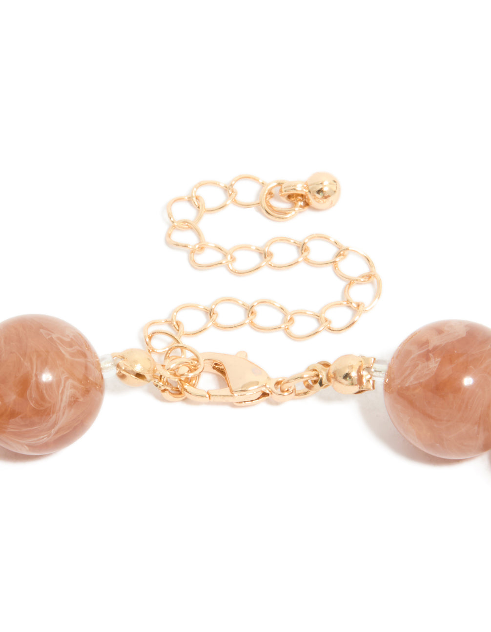 Brown Acrylic Beaded Necklace
