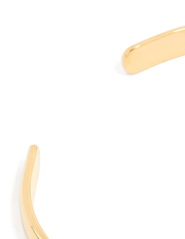 Elegant waterproof rose gold plated stainless steel round wrist cuff in gold closure detail view