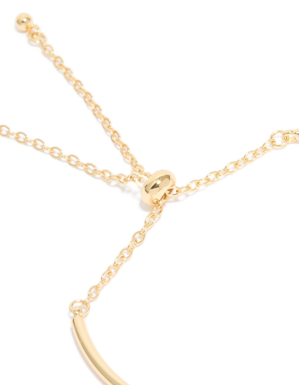 Gold Plated Cubic Zirconia Teardrop Toggle Bangle Bracelet