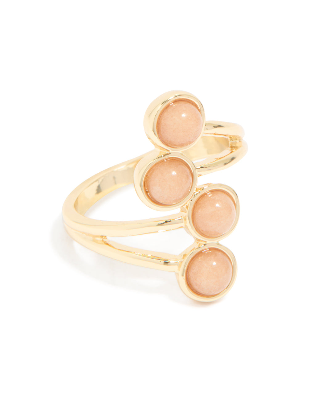 Gold Plated Stacked Pebbles Ring