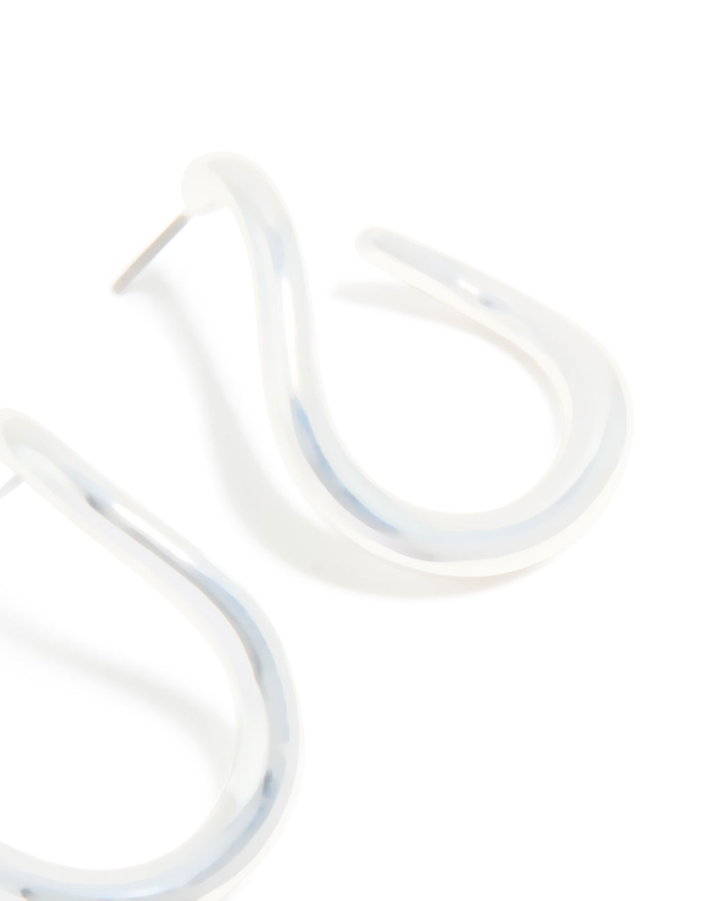 Silver Twisted Small Swirl Drop Earrings