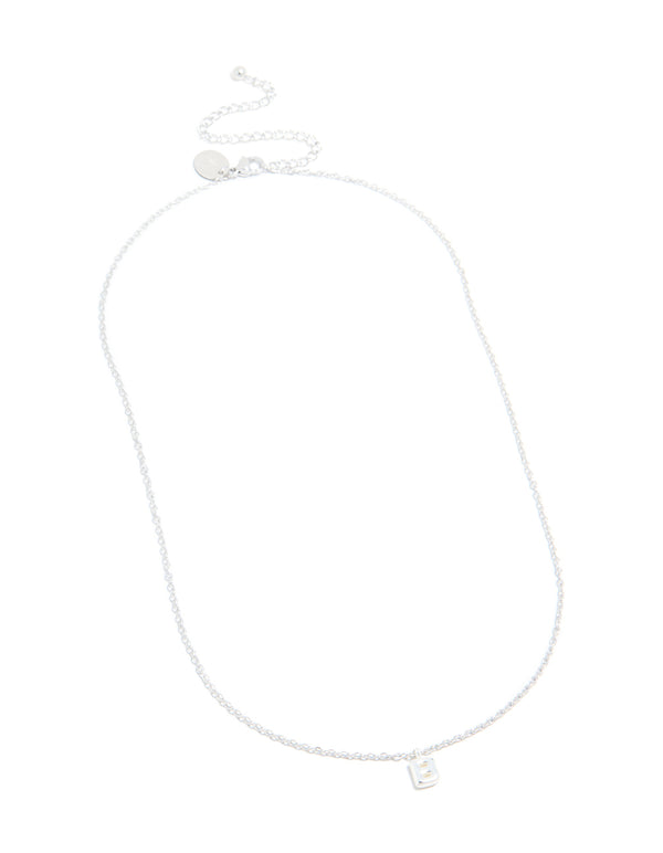 Waterproof Stainless Steel Mini Bubble Letter B Necklace