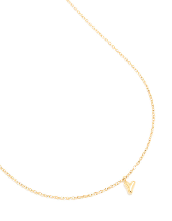 Waterproof Gold Plated Stainless Steel Mini Bubble Letter Y Necklace