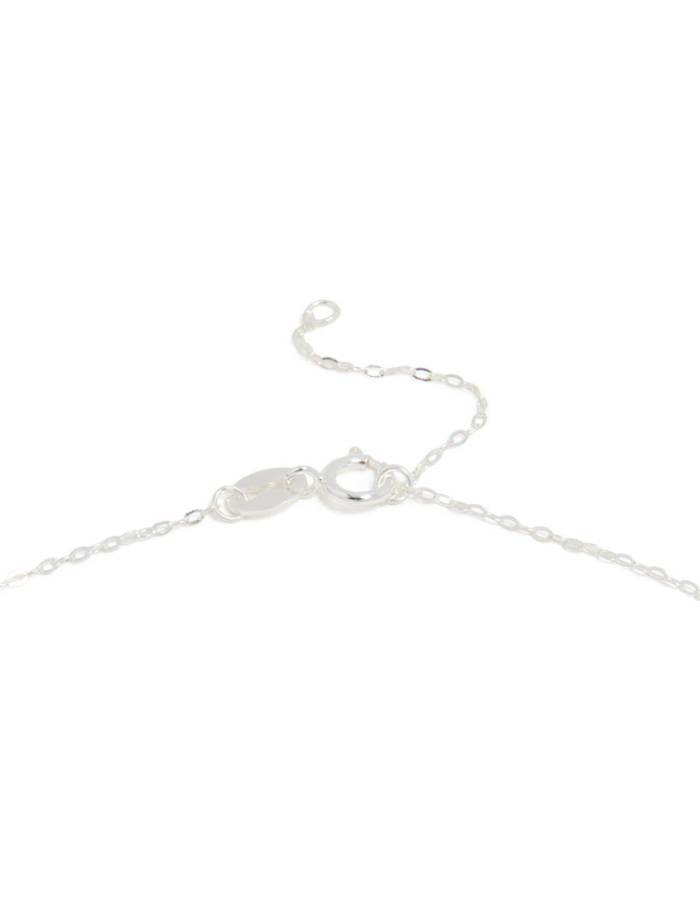 Sterling Silver Cubic Zirconia Knot Bar Necklace