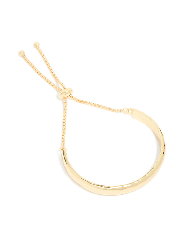 Gold Plated Classic Thick Toggle Bracelet