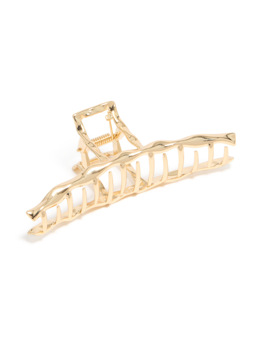 Gold Molten Wave Hair Claw Clip