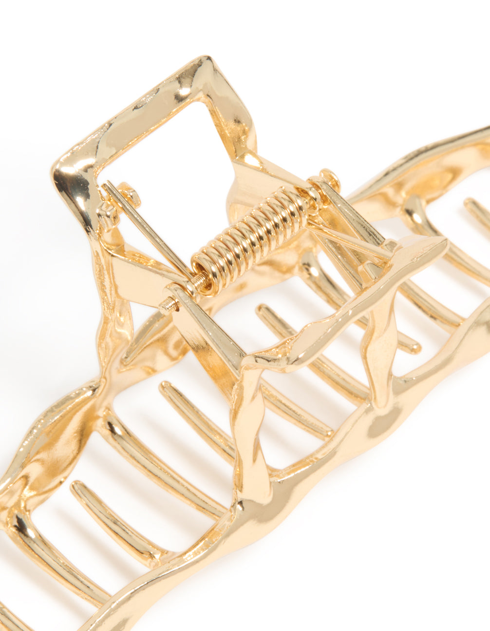 Gold Molten Wave Hair Claw Clip
